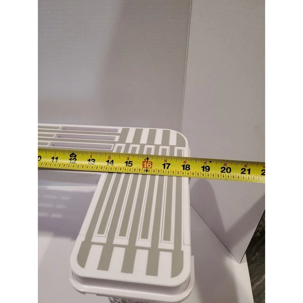Savvy Shelf Under Sink Organizer Adjustable Expandable Cabinet Shelf White